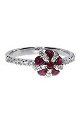 pretty white gold ruby birthstone baby ring